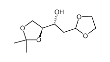 L-erythro-Pentose, 2-deoxy-4,5-O-(1-methylethylidene)-, cyclic 1,2-ethanediyl acetal (9CI) Structure