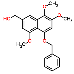 (4,7,8-trimethoxy-5-phenylmethoxynaphthalen-2-yl)methanol结构式
