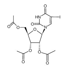 5-Iodo-2',3',5'-tri-O-acetyluridine结构式