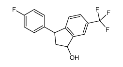 3-(4-fluorophenyl)-6-(trifluoromethyl)indan-1-ol Structure