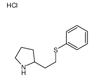 2-(2-phenylsulfanylethyl)pyrrolidine,hydrochloride Structure
