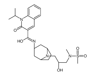 1,2-二氢-N-[(3-内)-8-[(2R)-2-羟基-3-[甲基(甲磺酰基)氨基]丙基]-8-氮杂双环[3.2.1]辛-3-基]-1-(1-甲基乙基)-2-氧代-3-喹啉甲酰胺图片
