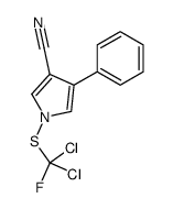 1-[dichloro(fluoro)methyl]sulfanyl-4-phenylpyrrole-3-carbonitrile结构式