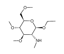 ethyl 2-deoxy-2-methylamino-3,4,5-tri-O-methyl-β-D-glucopyranoside结构式