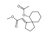 [(5S,6R)-6-Acetoxy-spiro[4.5]dec-(1E)-ylidene]-acetic acid methyl ester结构式
