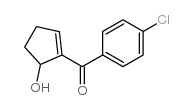 (4-氯苯基)-(5-羟基-1-环戊烯)-甲酮结构式