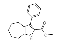 3-Phenyl-1,4,5,6,7,8-hexahydro-cyclohepta[b]pyrrole-2-carboxylic acid methyl ester结构式