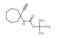(1-氰基环庚基)-氨基甲酸叔丁酯结构式