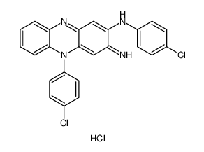 2-Phenazinamine, N,5-bis(4-chlorophenyl)-3,5-dihydro-3-imino-, hydrochloride (1:1) Structure