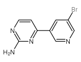 4-(5-溴-3-吡啶)嘧啶-2-胺结构式