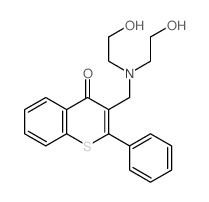 3-[(bis(2-hydroxyethyl)amino)methyl]-2-phenyl-thiochromen-4-one Structure