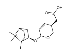 [2(R)-(1-bornyloxy)-5,6-dihydro-2H-pyran-5(R)-yl]acetic acid结构式