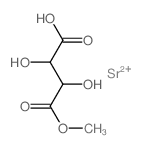 Butanedioic acid(2R,3R)-, 2,3-dihydroxy-, 1-methyl ester, strontium salt (2:1)结构式