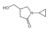 1-cyclopropyl-4-(hydroxymethyl)pyrrolidin-2-one结构式
