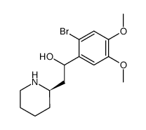1-(2-bromo-4,5-dimethoxyphenyl)-2-((R)-piperidin-2-yl)ethan-1-ol Structure