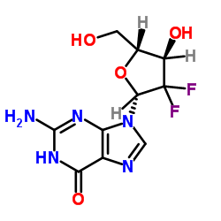 2'-Deoxy-2',2'-difluoroguanosine Structure