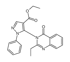 ethyl 5-(2-ethyl-4-oxoquinazolin-3-yl)-1-phenylpyrazole-4-carboxylate结构式