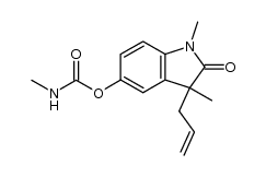 3-allyl-1,3-dimethyl-5-(N-methylcarbamoyloxy)indol-2(3H)-one Structure