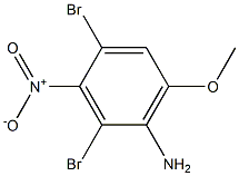 2,4-二溴-6-甲氧基-3-硝基-苯胺结构式