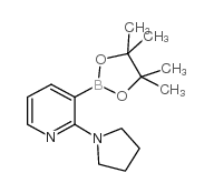 2-(1-吡咯烷)吡啶-3-硼酸频哪酯结构式