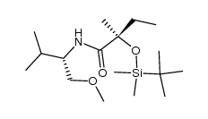(R)-2-((tert-butyldimethylsilyl)oxy)-N-((S)-1-methoxy-3-methylbutan-2-yl)-2-methylbutanamide结构式