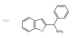 1-(1-苯并呋喃-2-基)-1-苯甲胺盐酸盐结构式