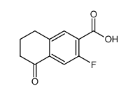 3-氟-5-氧代-5,6,7,8-四氢萘-2-羧酸结构式