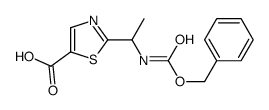 2-(1-(((苄氧基)羰基)氨基)乙基)噻唑-5-羧酸结构式