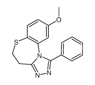 9-methoxy-1-phenyl-4,5-dihydro-[1,2,4]triazolo[3,4-d][1,5]benzothiazepine Structure