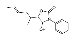 5-hex-4-en-2-yl-4-hydroxy-3-phenyl-1,3-oxazolidin-2-one Structure