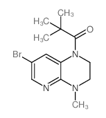 1-(7-溴-4-甲基-3,4-二氢吡啶并[2,3-b] 吡嗪- 1(2H)-基)-2,2-二甲基丙烷-1-酮结构式