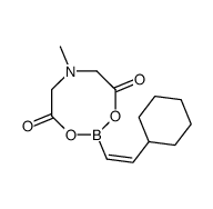 反式-(2-环己基乙烯基)硼酸甲基亚氨基二乙酸酯结构式