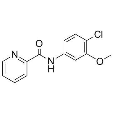 N-(4-氯-3-甲氧基苯基)-2-吡啶甲酰胺结构式