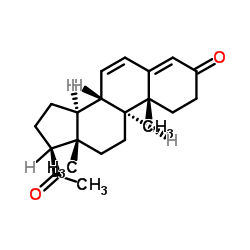 孕甾-4,6-二烯-3,20-二酮结构式