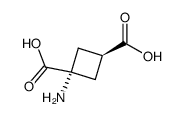 1-氨基环丁烷-顺-1,3-二羧酸结构式