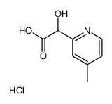 Hydroxy(4-methyl-2-pyridinyl)acetic acid hydrochloride (1:1)结构式