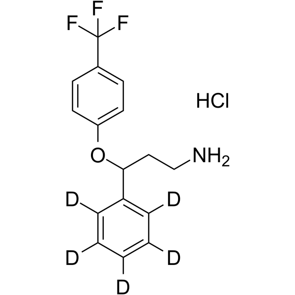 盐酸诺氟西汀-d5(苯基-d5)结构式
