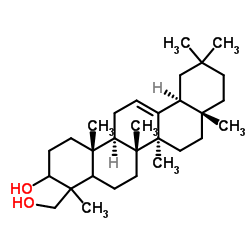 齐墩果-12-烯-3,24-二醇结构式