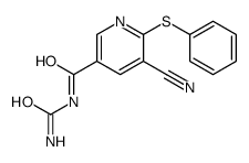 N-氨基甲酰-5-氰基-6-(苯基硫代)烟酰胺结构式
