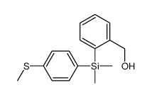 {2-[二甲基-(4-甲基硫烷基-苯基)-甲硅烷基]-苯基}-甲醇结构式