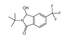 2-叔丁基-3-羟基-5-(三氟甲基)异吲哚啉-1-酮结构式
