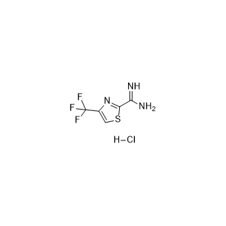 4-(三氟甲基)噻唑-2-甲脒盐酸盐结构式