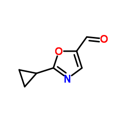 2-环丙基-恶唑-5-甲醛结构式