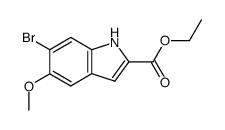 5-甲氧基-6-溴吲哚-2-甲酸乙酯结构式