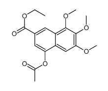 4-(乙酰基氧基)-6,7,8-三甲氧基-2-萘羧酸乙酯结构式