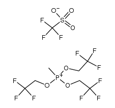 tris(2,2,2-trifluoroethoxy)methylphosphonium triflate Structure