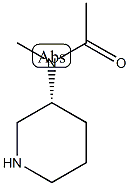 (R)-N-甲基-N-3-哌啶乙酰胺结构式