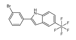 2-(3-Bromophenyl)-5-(pentafluoro-λ6-sulfanyl)-1H-indole Structure