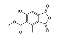 6-Hydroxy-4-methyl-1,3-dioxo-1,3-dihydro-isobenzofuran-5-carboxylic acid methyl ester Structure