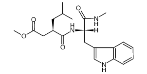 methyl (R)-3-(((S)-3-(1H-indol-3-yl)-1-(methylamino)-1-oxopropan-2-yl)carbamoyl)-5-methylhexanoate结构式